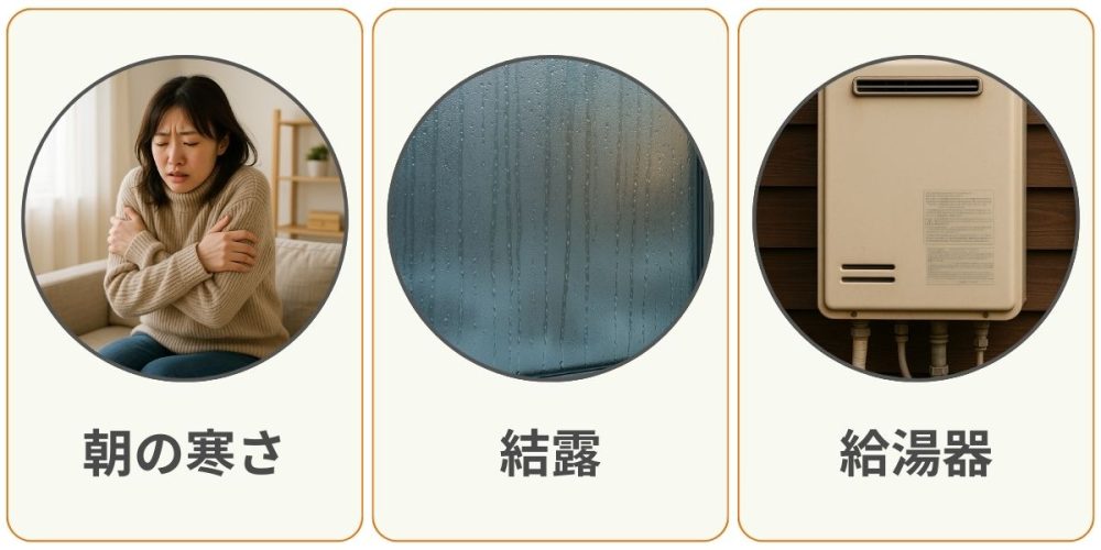 冬の寒さ・結露・給湯器劣化など住まいの省エネ悩み